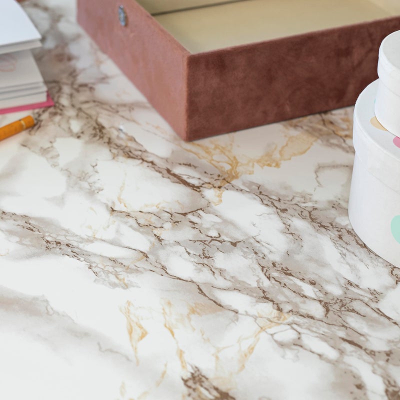 d-c-fix 346-0120 Decorative Self-Adhesive Film, Cortes Brown Marble, 17" x 78" Roll - Image 3